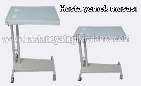 Hidrolik yaylı hasta yemek masası